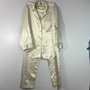 Miss Elaine vintage satinized poly/cotton blend pajamas, small